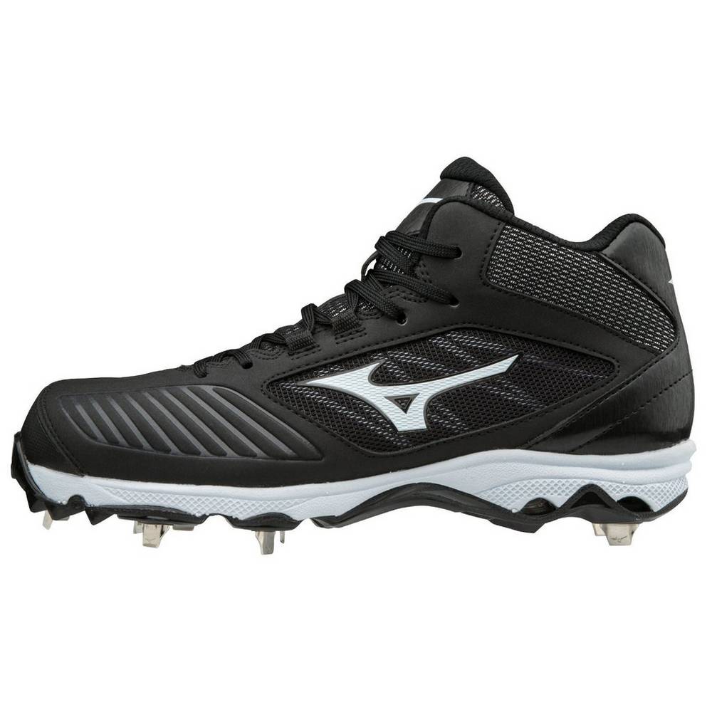 Mizuno 9-Spike Advanced Sweep 4 Mid Metal - Bayan Softball Ayakkabı - Siyah/Beyaz Türkiye (QXTKEY-42